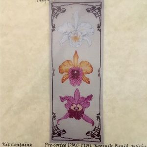 Cattleya Orchids Cross Stitch Kit Terrence Nolan Exotic Bloomers Pangaea